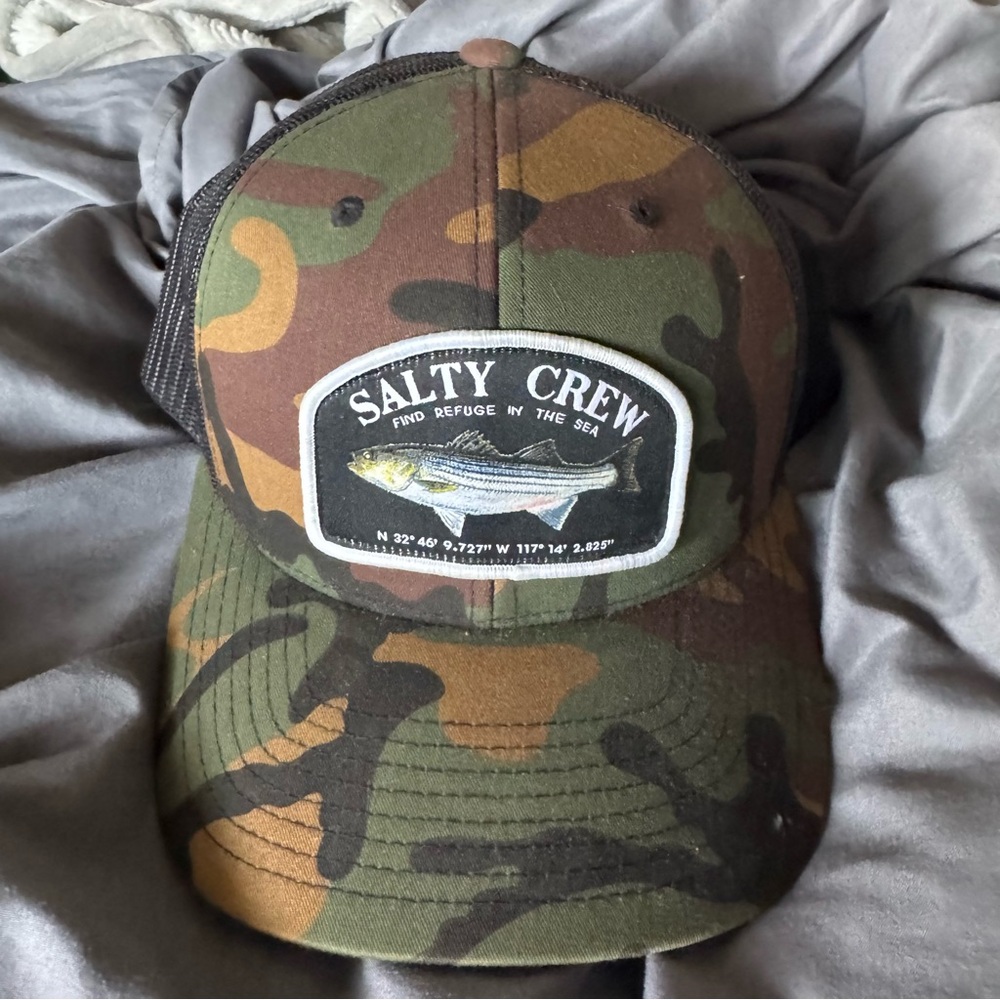 Salty Crew Snapback Camo Fish Hat